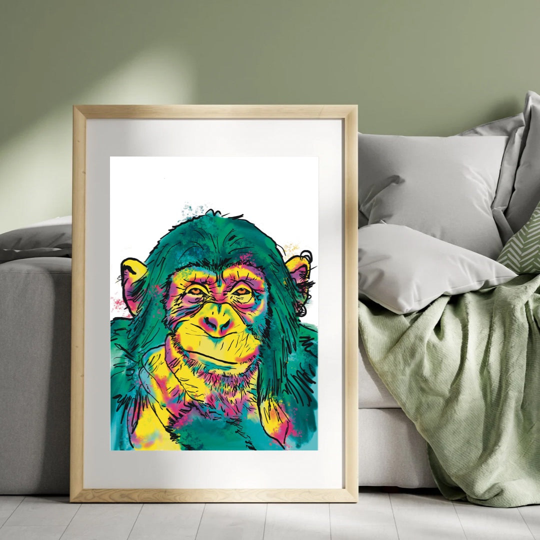 Green Monkey Print